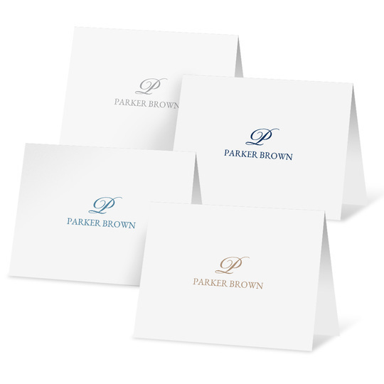 Script Initial Folded Note Card Collection